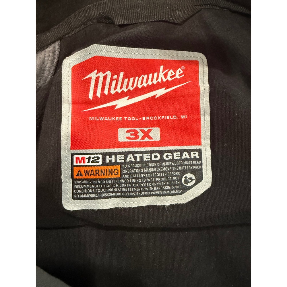 Milwaukee M12 Heated Gear Gray Zip Up Hoodie Mens 3X Style 306 Workwear Jacket - Picture 3 of 9